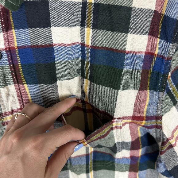 American Eagle Long Sleeve Button Up Flannel Shirt Mens XL Classic Fit Plaid Top - Picture 6 of 11